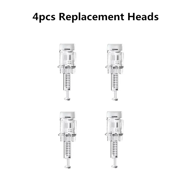4pcs head Игольчатая терапия ручка для омоложения кожи удаление шрамов уменьшение морщин подтягивание поры кожи лифтинг уход за лицом красота инструмент - Цвет: 4pcs head