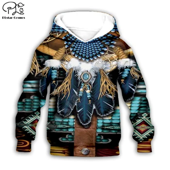 

Kids Baby Boy Girl Black Native Indian Lakota Skull print 3d Hoodies Tracksuit Children wear Set Cute Sweatshirts -7