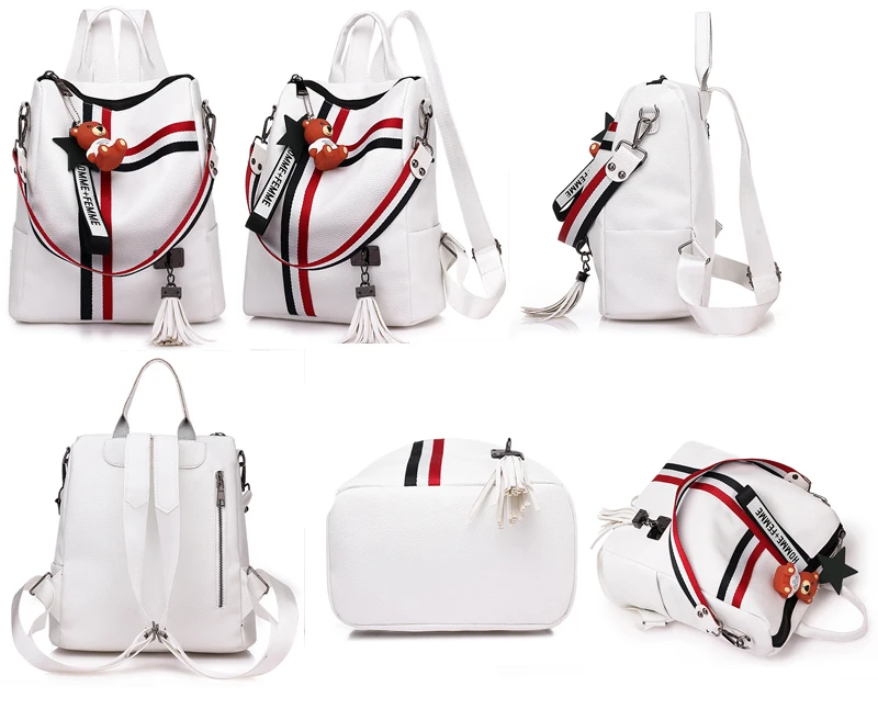 LISM сумка на плечо для молодых кожаных сумок с кисточками новые ретро модные женские рюкзаки на молнии кожаные школьные сумки высокого качества