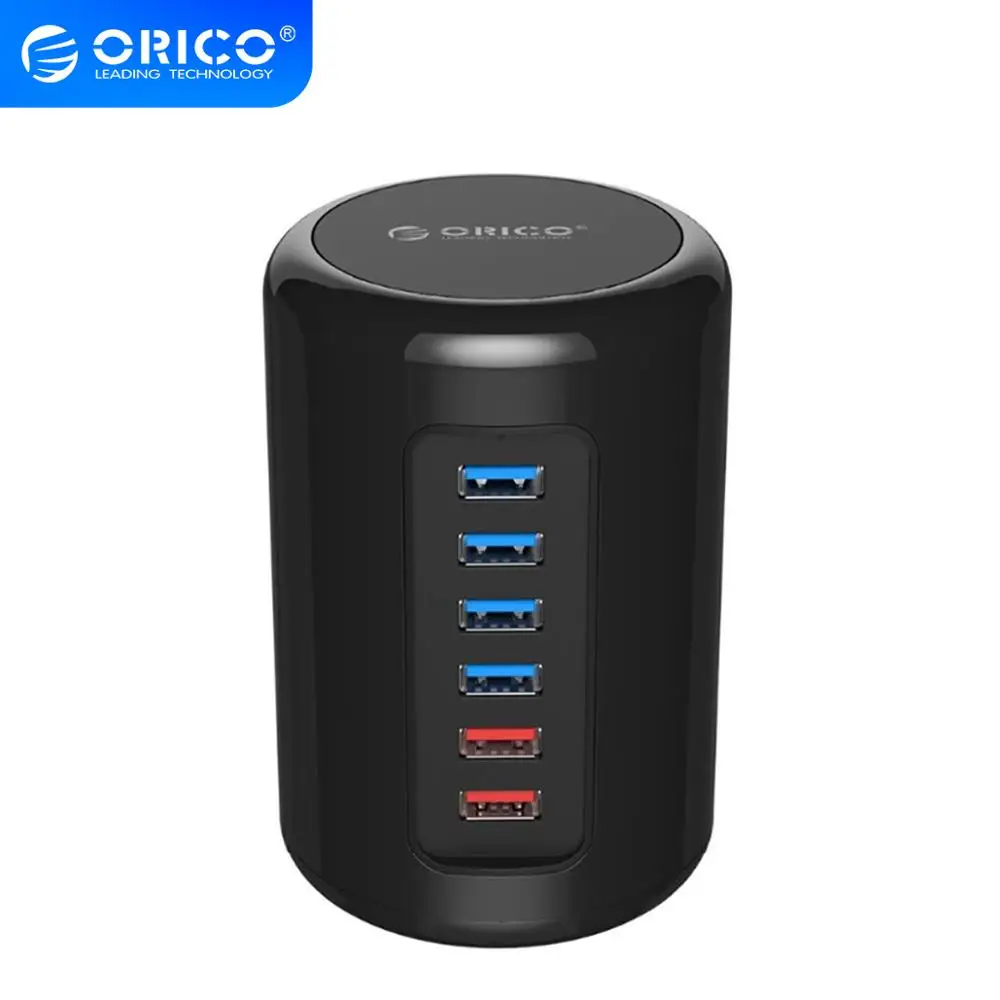 ORICO Mac Design 4-портовый концентратор USB 3 0 с двумя суперзарядными портами для Windows XP