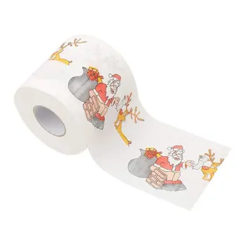 

Christmas Pattern Series Creative Advertising Customizable Printing Roll Toilet Paper Christmas Creative Paper