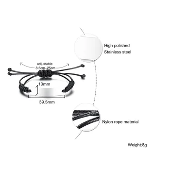 

RUIYI CW9 arrival fashion jewelry for women birthday gift black leather steel square metal color 10mm Simple no allergic