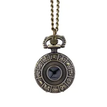 Большой 12 Зодиак полые ретро карманные часы модные памятные карманные часы дропшиппинг Винтаж FOB стимпанк кулон#10