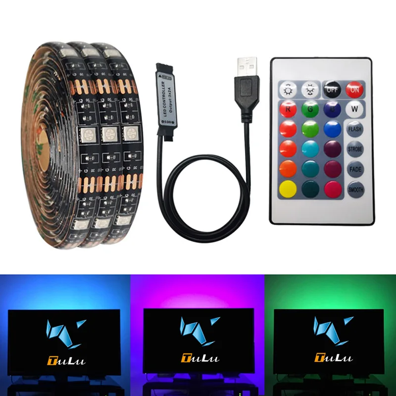 Светодиодная ленсветильник RGB с дистанционным управлением 5 в постоянного тока