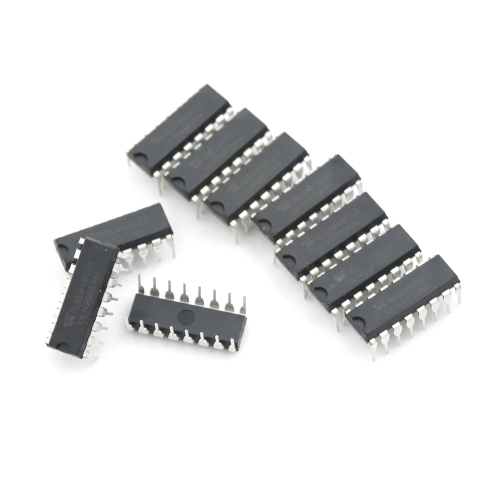 10pcs/Lot 7-Circuit Sink Driver IC Black Original ULN2003APG ULN2003 ULN2003AN DIP-16 Transistors Darlington New | Обустройство дома