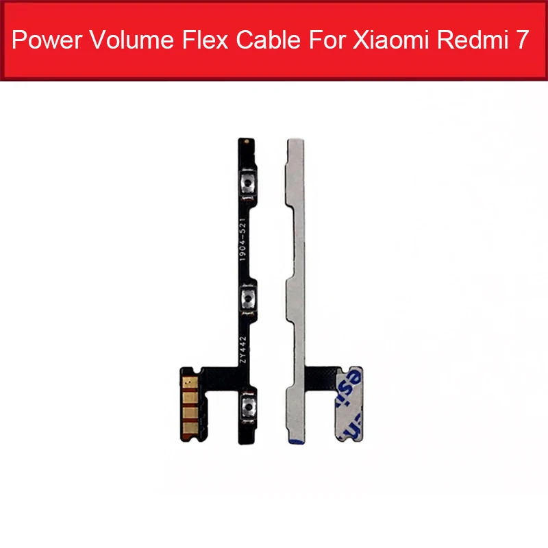 Объем и Гибкий Силовой кабель для Xiaomi Redmi 3 3s 4 4A 4X5 плюс 5 5A 5S 6 6a 6 PRO K20 7 7A Go S2 кнопка включения гибкий кабель-лента с Запчасти - Цвет: For Redmi 7