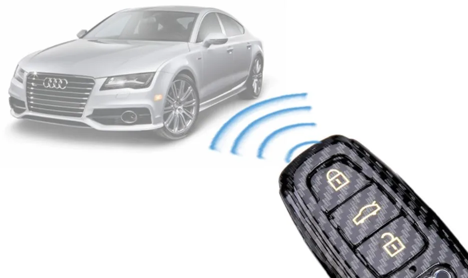 Автомобильный ABS брелок для ключей из углеродного волокна Чехол для Audi A4 A6 A8 A7 A5 Q7 смарт-ключ карманные аксессуары для интерьера