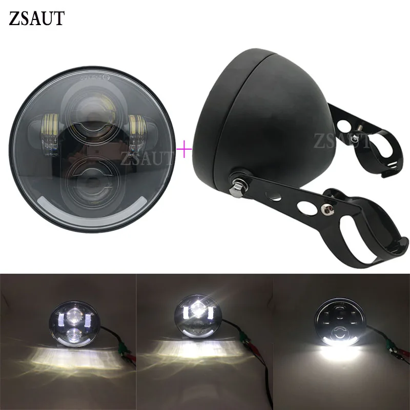 

5.75 inch led headlight Bucket Housing Trim Ring for Kawasaki/Ducati /Triumph/Norton/BSA Motorcycle,custom Chopper,Cafe racer
