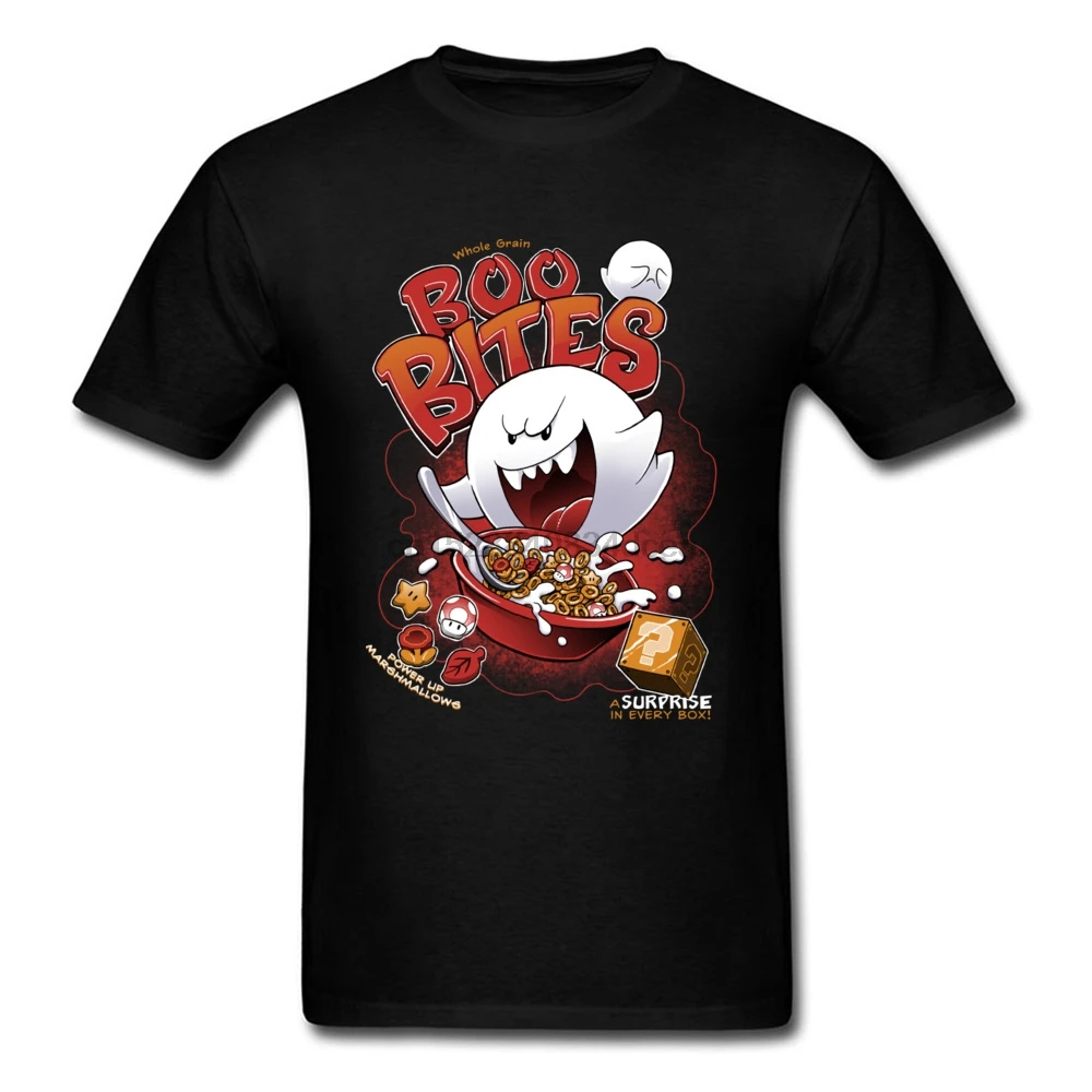 Cheaper Funny Design Mens Fashion Casual T-Shirt For Men Crewneck Summer Tops Tees Boo Bites 90S Cartoon Print Tee Shirt |