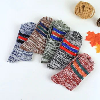 

5Pair/lot Men wool socks Soft Thick Male Casual Wool Blend Warm Winter Socks High Quality Long Socks