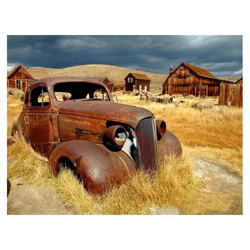 

Full Square Round Diamond art 5D DIY Diamond Painting Retro car Diamond Embroidery Cross Stitch Rhinestone Mosaic Decor