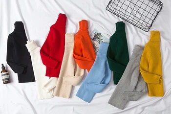 

Baby Boys Girls Turtleneck Sweaters New 2020 Autumn Kids Sweaters For Winter Knitted Bottoming Boys Sweaters Vetement Enfant