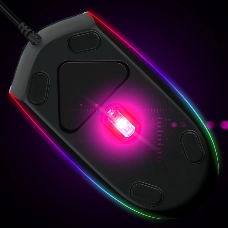 RBG USB оптическая компьютерная мышь с подсветкой с кабелем для дома, офиса, бизнеса, мышь, прочная модная 800-2400 точек/дюйм, мышь для ноутбука