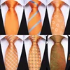 DiBanGu 2022 Новое поступление, шелковые галстуки для мужчин 8,5 см оранжевого цвета, галстуки для делового свадебного костюма, галстук-бабочка ► Фото 2/6