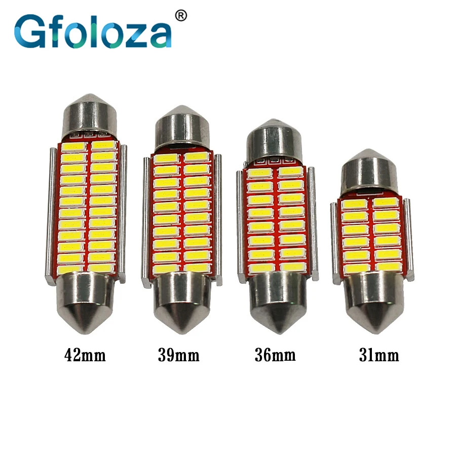 Gfoloza C5W светодиодный подключению CAN-шины ошибок автомобиль Festoon Dome для дверных замков чтение карт Lagguage Светильник лампы 31/36/39/42 мм, 1 шт