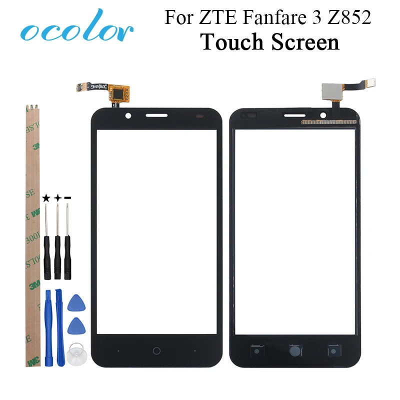 Ocolor для zte Fanfare 3 Z852 сенсорный экран дигитайзер для zte Fanfare 3 Z852 сенсорный экран панель Стекло сенсор+ Инструменты+ клей