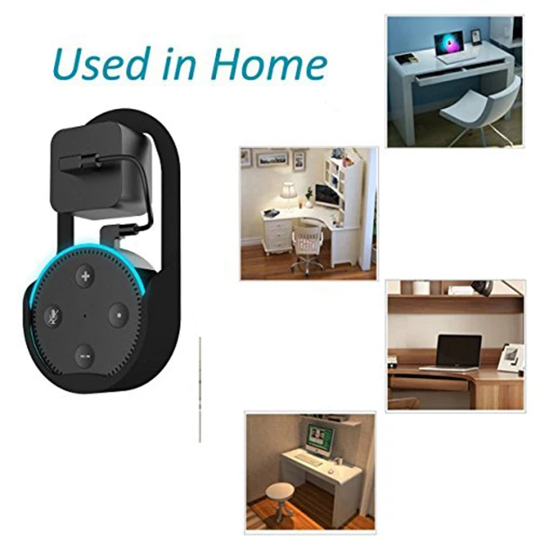 Echo Dot держатель на выходе настенное крепление, Вешалка Подставка, точечный кронштейн для Alexa Amazon Echo Dot 2-го поколения штекер, висящий на кухне