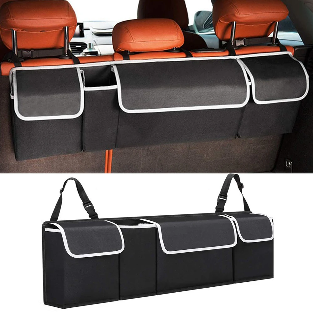 Large Capacity Car Trunk Organizer Pockets Universal Back Seat Storage Bag Auto Stowing Tidying Auto Storage Organizer Box