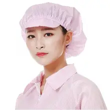 Анти-статический мастерской шапка с сеткой работы Заводская защита от пыли Защитная шляпа розовый Антистатическая шапка