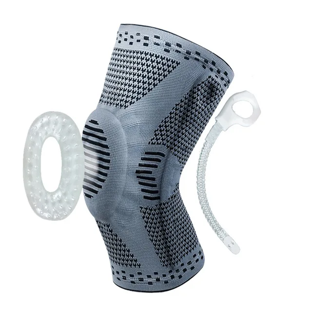 1 шт. эластичный кронштейн для поддержки колена наколенник Регулируемый наколенник наколенники Баскетбол безопасность плечевой ремень Защитная лента joelheir - Цвет: Gray