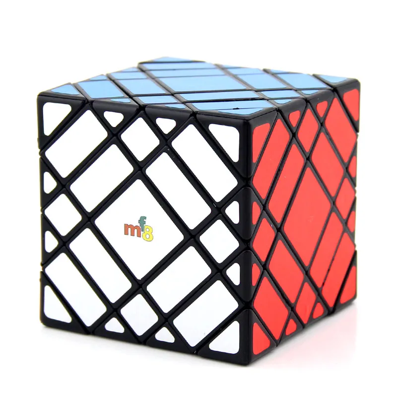 MF8 Elite 4 Layer Skewed кубик руб Skewbed перекос профессиональный Скорость руб головоломки пластмасса извилистый антистресс Непоседа Образовательных игрушки для мальчиков - Цвет: Black