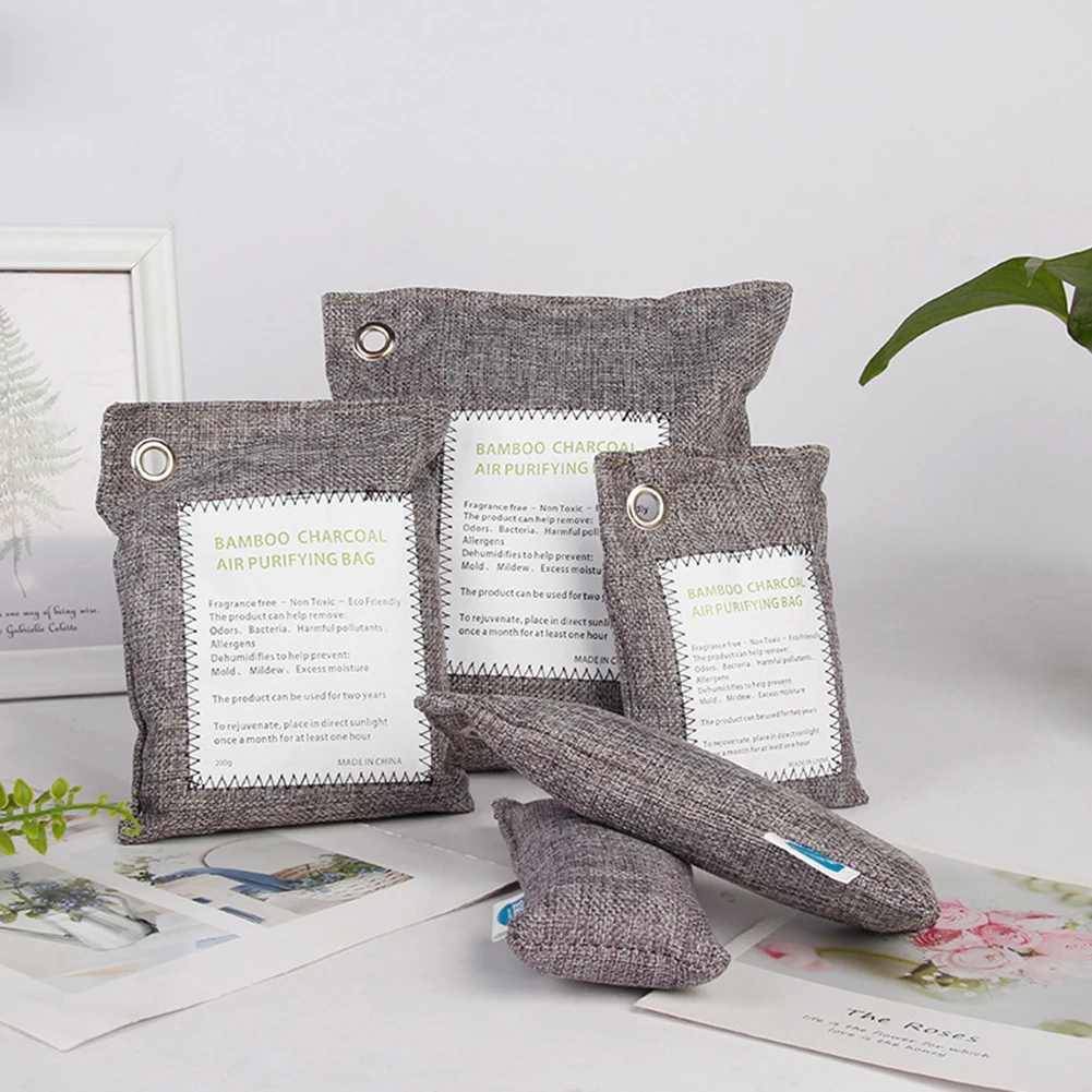 Очищающий мешок для воздуха воздух устраняющий запах Натуральный Бамбуковый