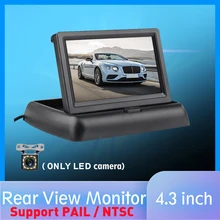 4.3 ''HD składany Monitor z widokiem z tyłu samochodu cofania LCD wyświetlacz TFT Night Vision Backup kamera cofania wiadro/NTSC dla pojazdu