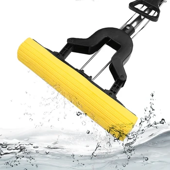 

New Absorbent PVA Mop Sponge Mop Stainless Steel Telescopic Pole Extendable Handle Mopstick for Household Ofiice Cleaning Floor