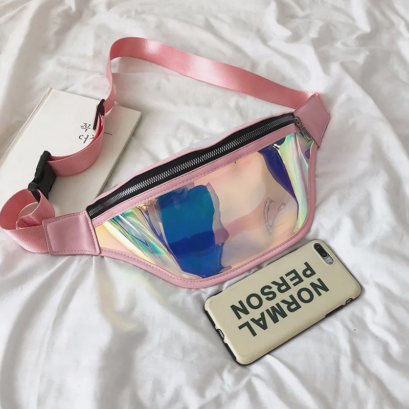 

WOMEN'S Bag 2019 New Style Korean-style Reflective Laser Wallet Cool Fashion Chest Pack Creative Mobile Phone Bag