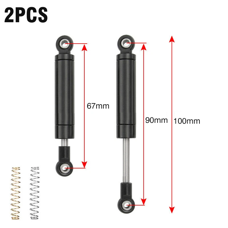 2pcs-90mm Детская одежда на рост 80, 90/100/110/120 мм внутренняя потрясений амортизатора металлический бампер для 1/10 RC TRX-4 призрак SCX10 D90 Запчасти аксессуар - Цвет: 2pcs-90mm