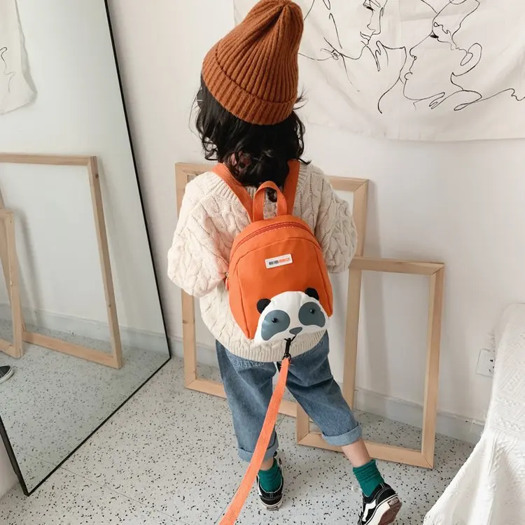 

2019 New Style Children Kindergarten Backpack Cartoon Cute Panda Schoolbag for Elementary School Students Contrast Color Anti Lo