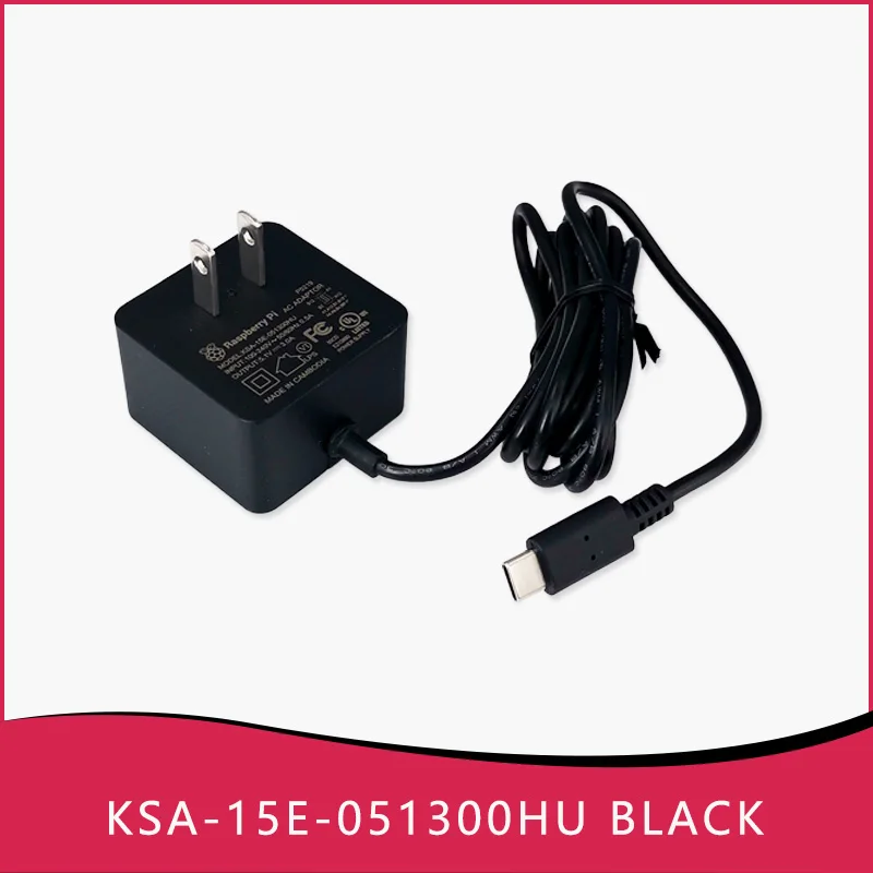 Power Adapter Raspberry Pi 4 15.3W USB-C Power Supply The Official And Recommended Type-C Adapter For Pi4B