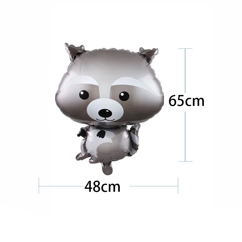 1pc Raccoon Животные шарики для день рождения джунгли вечерние для вечеринки в стиле сафари Джунгли Тема вечерние шары День рождения украшения Детские шары на день рождения - Цвет: 1pc Raccoon