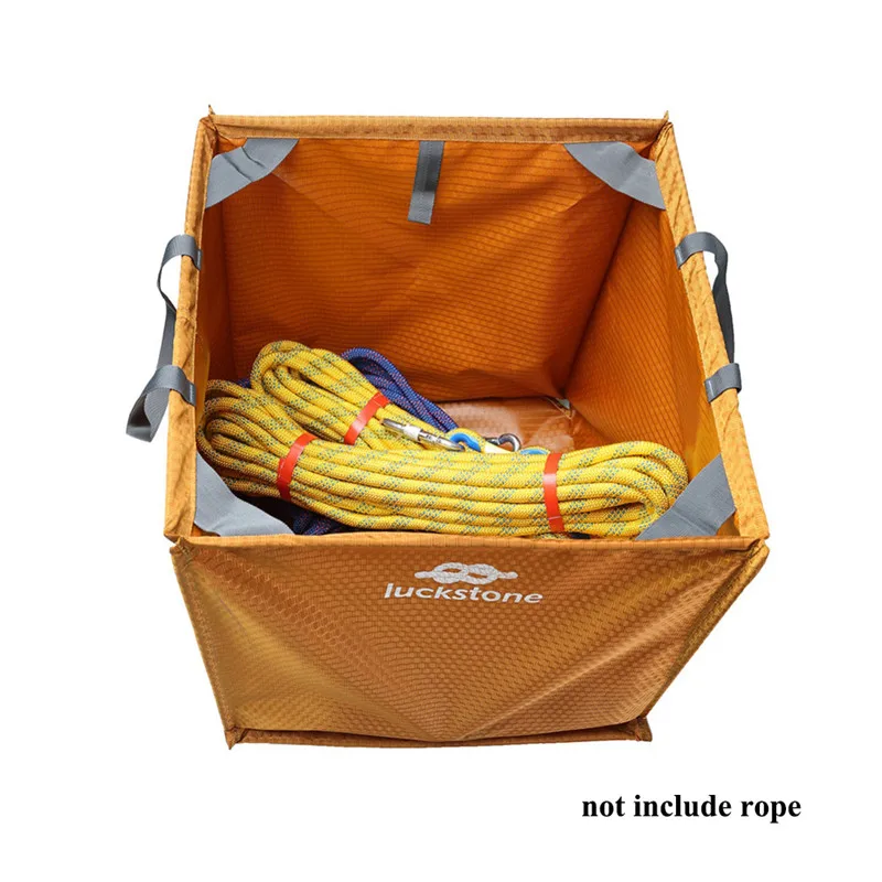 Новая сумка из композитного волокна, одноцветная, 3 цвета, сумка для хранения веревки, Сумка для кемпинга, походов, складной куб, скалолазание
