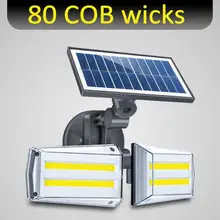 42LED 80COB солнечный светильник Настенный светильник Открытый Двор водонепроницаемый PIR датчик движения hk5d солнечный светильник для украшения сада