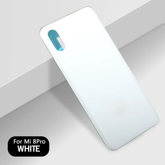 Стеклянная задняя крышка корпуса для Xiaomi mi 8 Explorer/mi 8 Pro задняя крышка батарейного отсека+ наклейка mi 8 explorer - Цвет: Белый