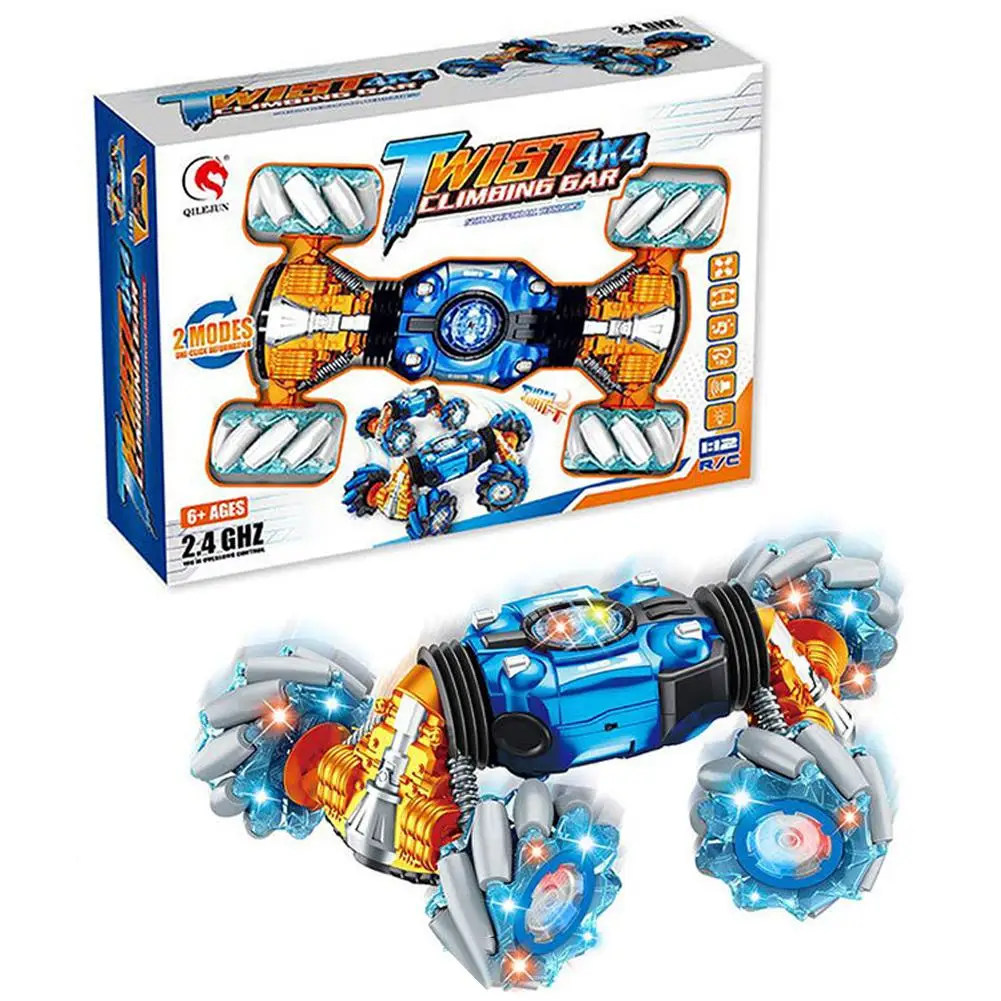 

Remote Control Stunt Car Twisting Off-Road Vehicle Gesture Sensor Light Drift Dancing Side Driving RC Toy Christmas Gift For Kid