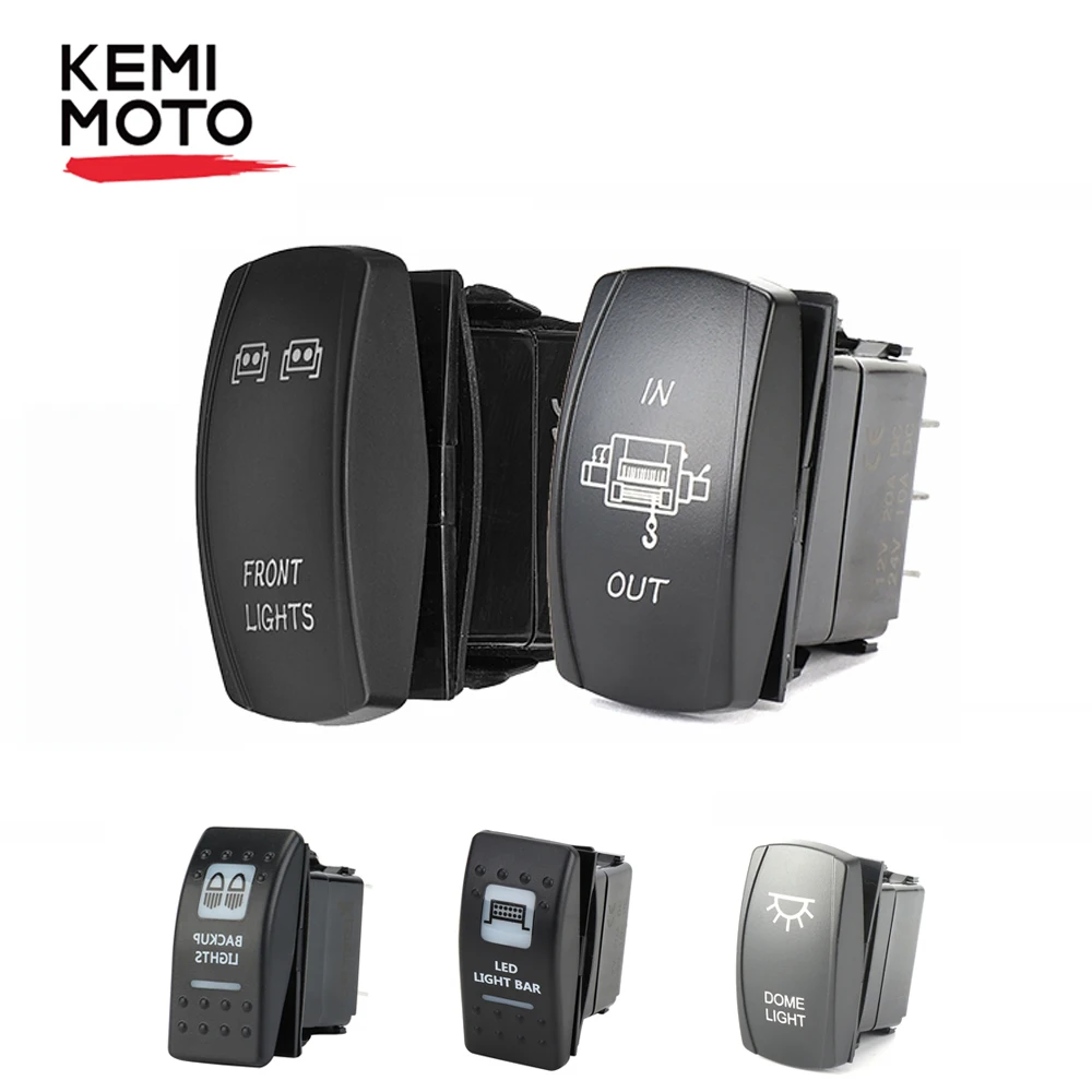 5Pin Compatibile Con Polaris Rzr Xp 900 1000 Ranger Blue Led Light Rocker Switch Per John Deere Gator Utv Per Cam Am Boat Truck