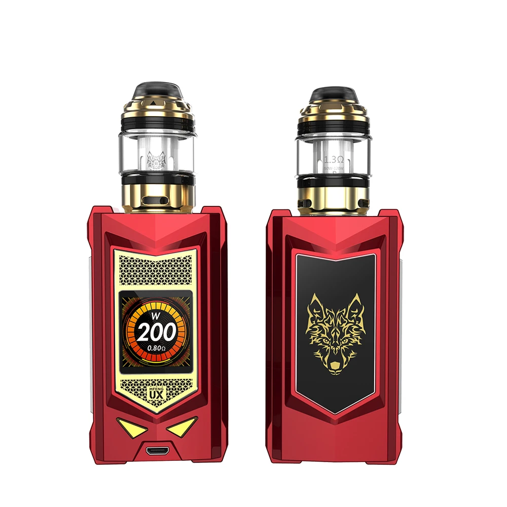 Набор vape 200 Вт Супер мощный Oringin Snowwolf Mfeng UX набор электронных сигарет - Цвет: Red Gold