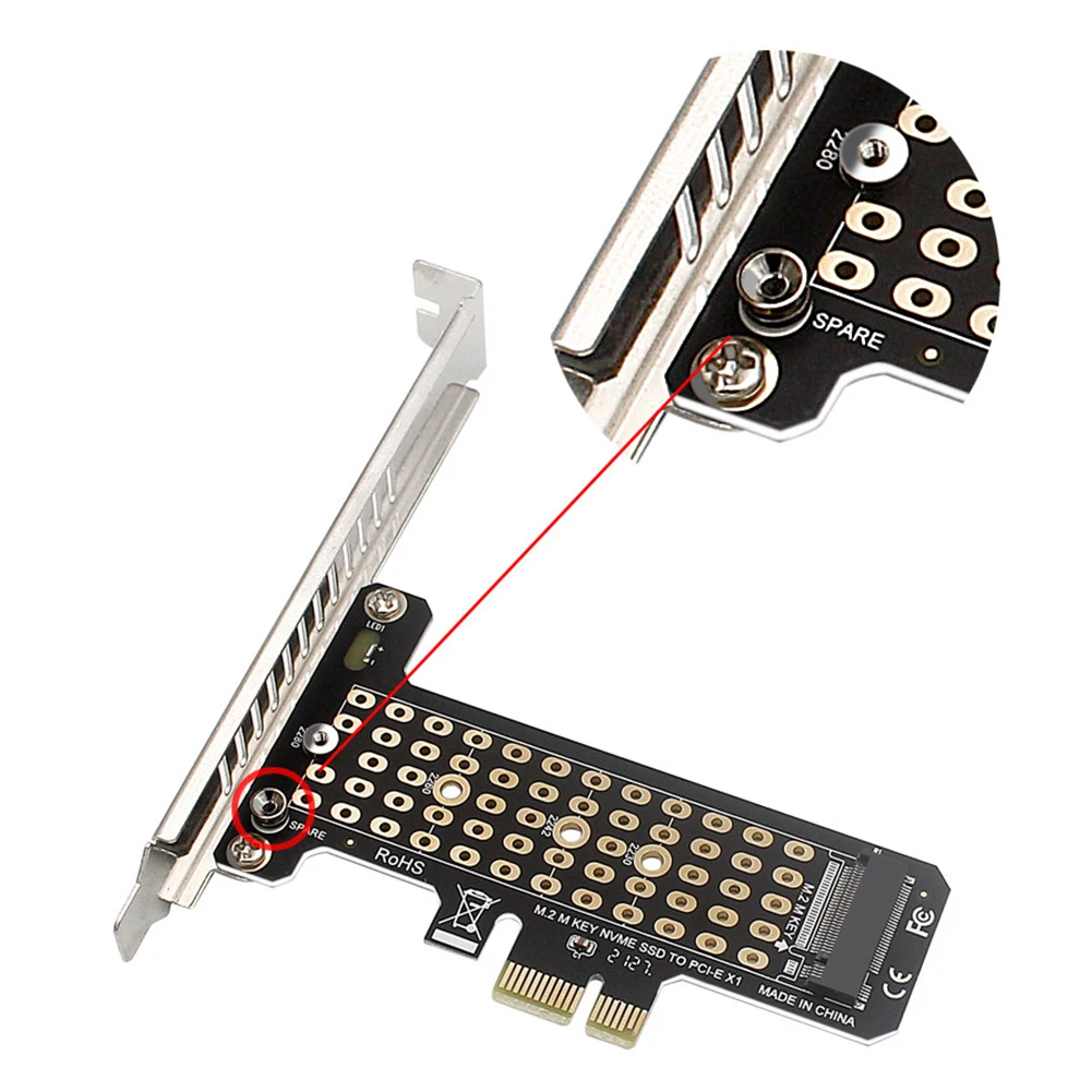 NVMe SSD M.2 PCIe 1x Adapter - PCIe to M.2 Adapter, PCI Express X1 Card Riser Support PCI-E 4.0/3.0 Converter Description Image.This Product Can Be Found With The Tag Names Cheap Computer Cables Connectors, Computer Cables Connectors, Computer Office, High Quality Computer Office