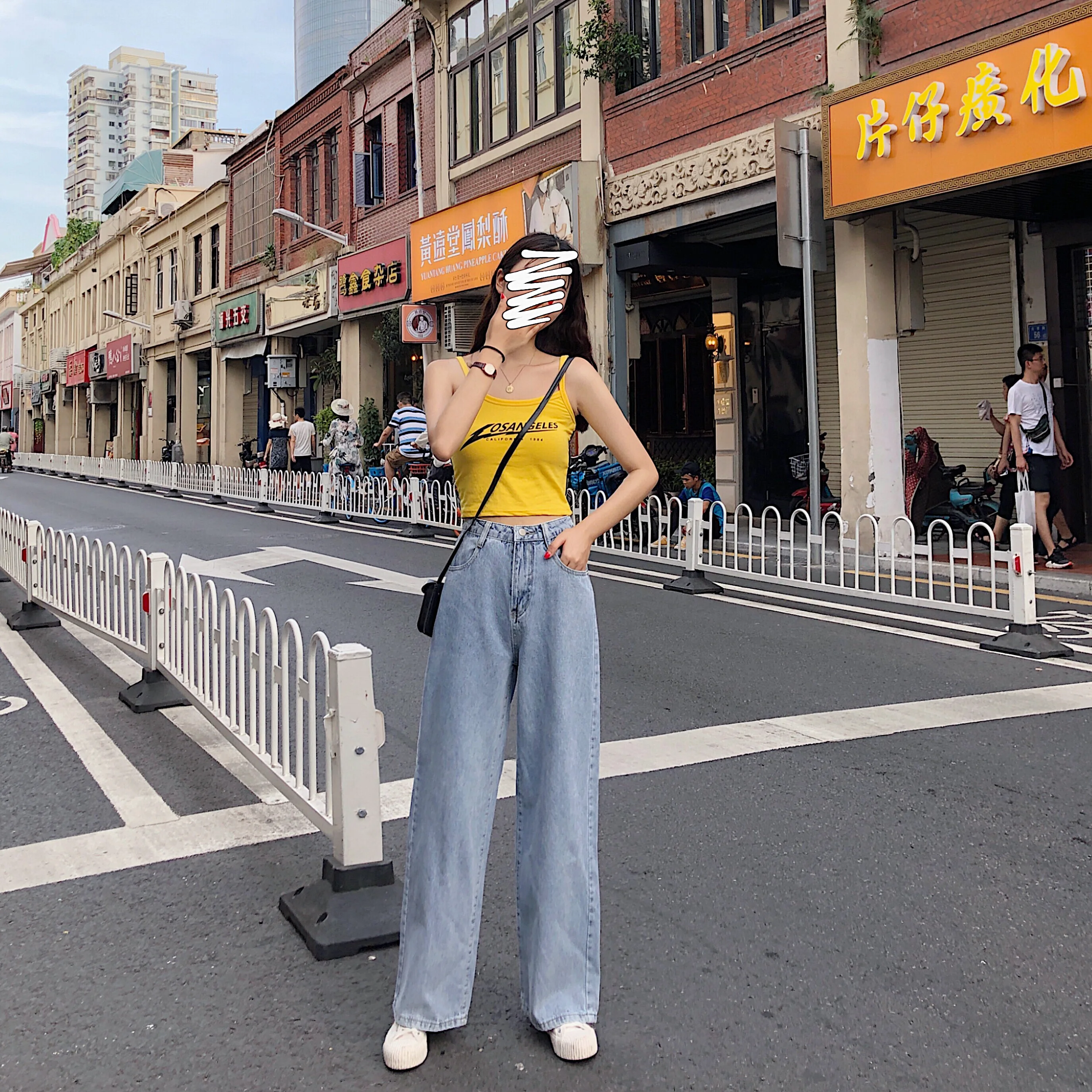 Джинсы женские Ретро деним классические длинные широкие брюки Harajuku женские s брюки Ulzzang BF корейский стиль Универсальные шикарные повседневные модные новые
