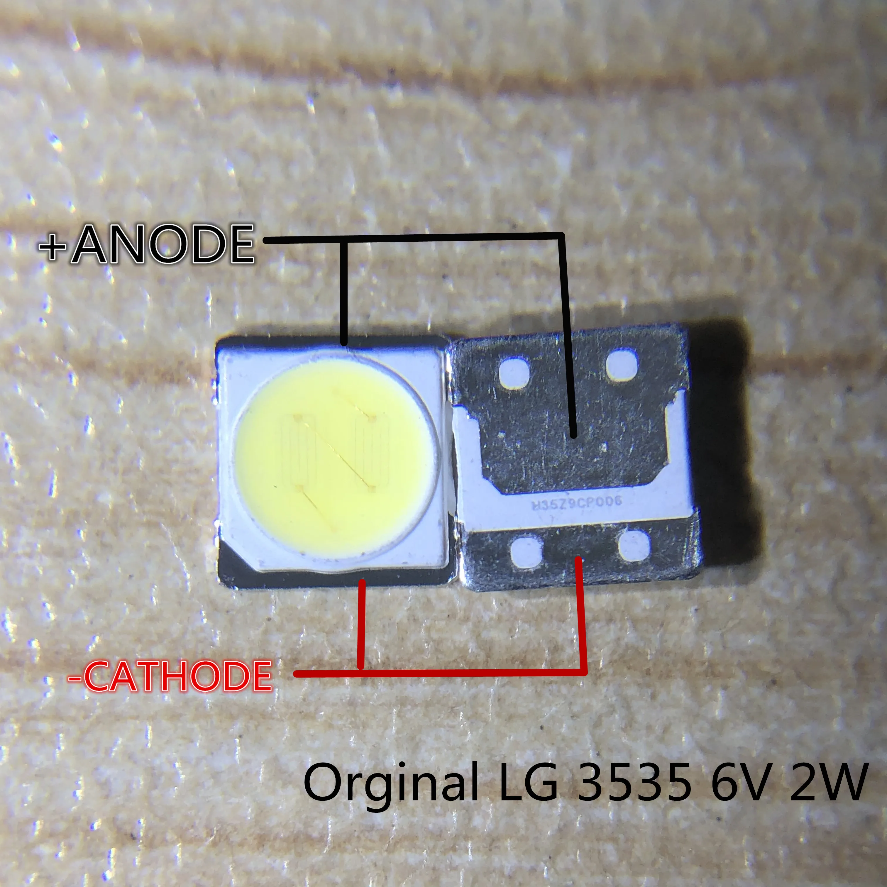 Для LG SMD светодиодный 50 шт./лот 3535 6 в холодный белый Чип 2 Вт для телевизора/ЖК подсветки|Диоды| |