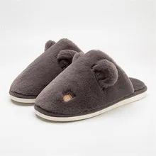 Тапочки с героями мультфильмов; сезон осень-зима; плюшевые домашние шлепанцы; милые хлопковые удобные плюшевые тапочки для мужчин; унисекс