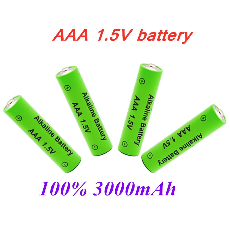 100% AAA Батарея 3000 мА/ч 1 5 V щелочные батареи перезаряжаемый аккумулятор для