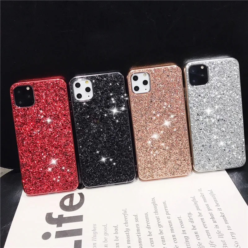 Luxury Rhinestone Bling Glitter Case For iPhone 13 12 11 Pro MAX XR X XS MAX SE 2020 8 7 Plus Diamond Soft Silicone Cover Funda iphone 13 cases