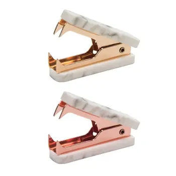 

2020 New Marble Pattern Staple Remover Nordic Mini Jaw Extractor Nail Puller Stationery