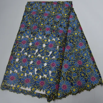 

(5yards/pc) fabulous flowers Swiss voile lace high grade hand cut African cotton lace fabric with embroidery for party CP469