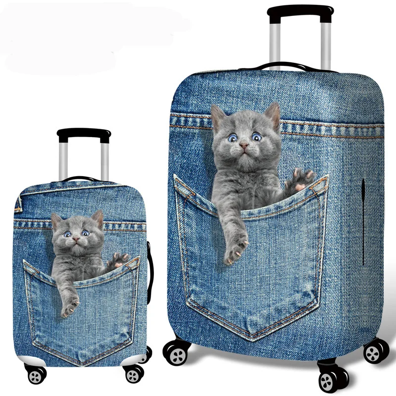 Travel Luggage Cover Protective Suitcase Cover Trolley Case Cartoon Thicken Wear Resistant Travel Luggage Dust Case 18 To 32inch