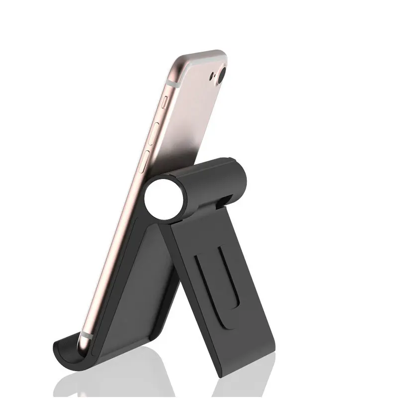 Универсальный пластиковый держатель для телефона подставка база для iPhone 7 8 X для samsung для Xiaomi смартфон карамельный цвет Кронштейн для мобильного телефона - Цвет: Черный