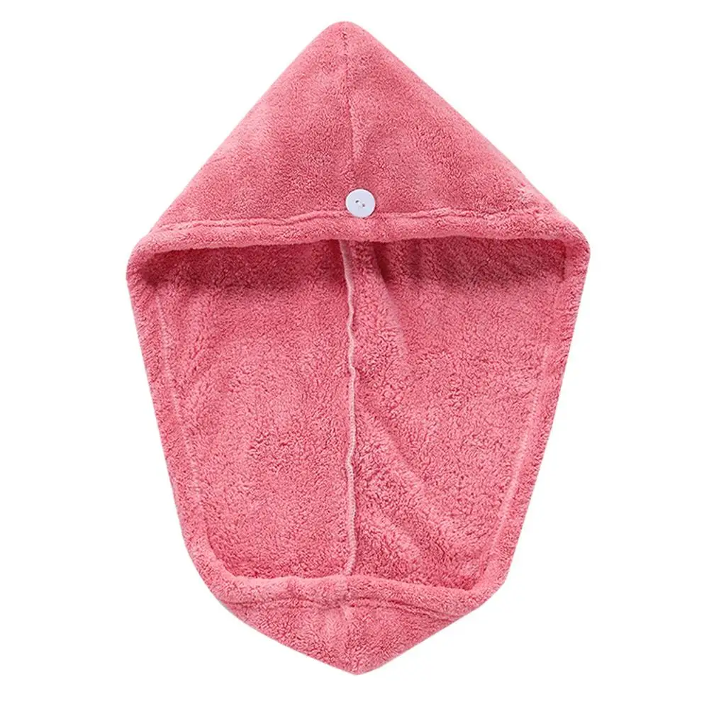 Hot Pink Быстрое высыхание волос полотенце колпачок обертывание микрофибра колпачок для купания Волшебная сушильная шляпа полотенце#2O22 - Цвет: Hot Pink